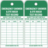 AccuformNMC Pack of (100), 3" High x 6" Long, EMERGENCY SHOWER & EYE WASH TEST RECORD, English Safety & Facility Accident Prevention Tags Tag Header: Danger, 2 Sides, White Poly RPT37ST100 - 69390904