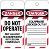 AccuformNMC Pack of (100), 3" High x 6" Long, DANGER - DO NOT OPERATE - EQUIPMENT LOCK-OUT - THIS TAG & LOCK TO BE REMOVED ONLY BY THE PERSON SHOWN ON BACK, English Safety & Facility Lockout Tags Tag Header: Danger, 2 Sides, LOTAG11ST100 - 69391076