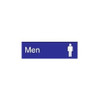 AccuformNMC Men, 10" Wide x 3" High, Plastic Sign English, White on Blue, Wall Mount EN14BL - 05197488