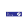 AccuformNMC No Smoking, 10" Wide x 3" High, Plastic Sign English, White on Blue, Wall Mount EN15BL - 05197538