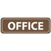 AccuformNMC Office, 11" Wide x 3.5" High, Acrylic Sign English, White on Brown, Wall Mount AS45 - 63376206