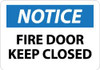 AccuformNMC Notice - Fire Door - Keep Closed, Pressure Sensitive Vinyl Fire and Exit Sign 14" Wide x 10" High N273PB - 00807156