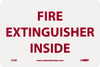 AccuformNMC Fire Extinguisher Inside, Plastic Fire Sign 9" Wide x 6" High M28R - 03001526