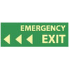 AccuformNMC Emergency Exit, Plastic Exit Sign 14" Wide x 5" High, Glow-in-the-Dark GL301R - 03099595