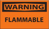 AccuformNMC 5 Qty 1 Pack Warning - Flammable, Pressure Sensitive Vinyl Fire Sign 5" Wide x 3" High W448AP - 04774295