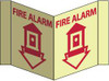 AccuformNMC Fire Alarm, Acrylic Fire Sign 8-3/4" Wide x 5-3/4" High, Glow-in-the-Dark GLV3 - 05199534