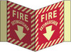 AccuformNMC Fire Extinguisher, Acrylic Fire Sign 8-3/4" Wide x 5-3/4" High, Glow-in-the-Dark GLV31 - 05199559