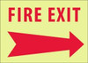 AccuformNMC Fire Exit, Pressure Sensitive Vinyl Fire Sign 14" Wide x 10" High, Glow-in-the-Dark GL138PB - 05200035