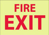 AccuformNMC Fire Exit, Pressure Sensitive Vinyl Fire Sign 14" Wide x 10" High, Glow-in-the-Dark GL140PB - 05200050