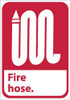 AccuformNMC Fire Hose, Plastic Fire Sign 10" Wide x 14" High FGA1RB - 05509955