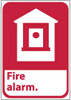 AccuformNMC Fire Alarm, Pressure Sensitive Vinyl Fire Sign 7" Wide x 10" High FGA2P - 05509963