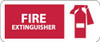 AccuformNMC Fire Extinguisher, Pressure Sensitive Vinyl Fire Sign 17" Wide x 7" High, Glow-in-the-Dark GL128P - 08516056
