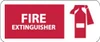 AccuformNMC Fire Extinguisher, Plastic Fire Sign 17" Wide x 7" High, Glow-in-the-Dark GL128R - 08516064