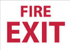 AccuformNMC Fire Exit, Aluminum Fire Sign 10" Wide x 7" High FX120A - 56237555