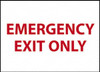 AccuformNMC Emergency Exit Only, Plastic Exit Sign 14" Wide x 10" High M34RB - 63373740
