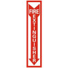 AccuformNMC Fire Extinguisher, Plastic Fire Sign 4" Wide x 18" High MSCM23R - 63373807