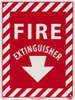 AccuformNMC Fire Extinguisher, Rigid Plastic Fire Sign 9" Wide x 12" High, Glow-in-the-Dark GL10R - 63374219