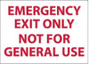 AccuformNMC Emergency Exit Only Not for General Use, Pressure Sensitive Vinyl Exit Sign 14" Wide x 10" High M45PB - 74987199