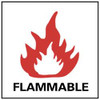 AccuformNMC Flammable, Pressure Sensitive Vinyl Fire Sign 7" Wide x 7" High S12P - 79918108