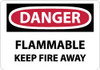AccuformNMC Danger - Flammable - Keep Fire Away, Plastic Fire Sign 14" Wide x 10" High D417RB - 84661693