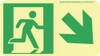 AccuformNMC Down Right Arrow, Right Side Stick Figure in Doorway (Graphic), Polyester Exit Sign 8" Wide x 4-1/2" High, Glow-in-the-Dark 50F-1SN-DR - 86710407