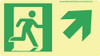 AccuformNMC Right Side Stick Figure in Doorway, Up Right Arrow (Graphic), Polyester Exit Sign 8" Wide x 4-1/2" High, Glow-in-the-Dark 50F-1SN-UR - 86710456
