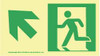 AccuformNMC Left Side Stick Figure in Doorway, Up Left Arrow (Graphic), Plastic Exit Sign 8" Wide x 4-1/2" High, Glow-in-the-Dark 50R-1SN-UL - 86710522