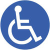 AccuformNMC Handicap Symbol Graphic, Adhesive-Backed Floor Sign Round, White on Blue, Use for Restroom, Janitorial & Housekeeping WFS26 - 08512873