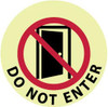 AccuformNMC "Do Not Enter" Adhesive-Backed Floor Sign Round, Red & Black on Yellow (Glow), Use for Security & Admittance GWFS24 - 08515454