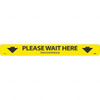 AccuformNMC "Please Wait Here" Adhesive-Backed Floor Sign Rectangle, Black on Yellow, Use for Exit, Entrance & Directional WFS8110 - 13346259