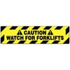 AccuformNMC "Caution - Watch for Forklifts" Adhesive-Backed Floor Sign Rectangle, Black on Yellow, Use for Accident Prevention WFS629 - 72316227