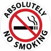 AccuformNMC "Absolutely No Smoking" Adhesive-Backed Floor Sign Round, Black & Red on White, Use for Security & Admittance WFS4 - 75392159