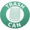 AccuformNMC "Trash Can" Adhesive-Backed Floor Sign Round, Green, Use for Restroom, Janitorial & Housekeeping WFS37 - 87162335