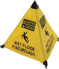 AccuformNMC Caution - Wet Floor, 18" High, Plastic Floor Sign English/Spanish, POP-UP, Black on Yellow, For Restroom, Janitorial & Housekeeping HFS12 - 08512972