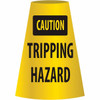 AccuformNMC Caution - Tripping Hazard, 21-3/4" Wide x 11" High, Polyethylene Floor Sign Cone, Black on Yellow, For Restroom, Janitorial & Housekeeping CCS6 - 98873896