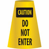 AccuformNMC Caution - Do Not Enter, 21-3/4" Wide x 11" High, Polyethylene Floor Sign Cone, Black on Yellow, For Restroom, Janitorial & Housekeeping CCS3 - 98873920