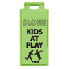 PRO-SAFE Cone & A Frame Floor Signs, Shape: A-Frame, Type: Accident Prevention, Message or Graphic: Message & Graphic, Header: Caution, Legend: SLOW KIDS AT PLAY, Viewing Points: Four-View PS-03-600-60L - 17509548