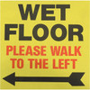 PRO-SAFE Caution Wet Floor, 8" Wide x 8" High, Polypropylene Square Floor Sign English, Black & Red on Yellow, For Restroom, Janitorial & Housekeeping 03-600-25 - 31476641