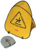 Rubbermaid Caution, 18-3/8" Wide x 20" High, Spring Steel and Durable Cleanable Fabric Floor Sign English/French/Spanish, A-Frame, Black on Yellow, For Accident Prevention FG9S0700YEL - 05715826