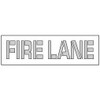 AccuformNMC Fire Lane Stencil 8 Inch High x 61 Inch Wide Character x 0.06 Inch Thick, Polyethylene, English PMS45 - 74711862