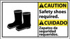 AccuformNMC "Caution - Safety Shoes Required", 10" Long x 18" Wide, Pressure-Sensitive Vinyl Safety Sign Rectangle, 0.004" Thick, Use for Accident Prevention CBA11P - 00504555