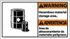 AccuformNMC "Warning - Hazardous Material Storage Area", 10" Long x 18" Wide, Rigid Plastic Safety Sign Rectangle, 0.05" Thick, Use for Hazardous Materials WBA3R - 00505008