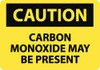 AccuformNMC "Caution - Carbon Monoxide May Be Present", 10" Long x 14" Wide, Pressure-Sensitive Vinyl Safety Sign Rectangle, 0.004" Thick, Use for Hazardous Materials C387PB - 01143429