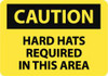 AccuformNMC "Caution - Hard Hats Required in This Area", 10" Long x 14" Wide, Aluminum Safety Sign Rectangle, 0.04" Thick, Use for Accident Prevention C392AB - 01143700