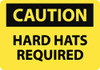 AccuformNMC "Caution - Hard Hats Required", 10" Long x 14" Wide, Rigid Plastic Safety Sign Rectangle, 0.05" Thick, Use for Accident Prevention C391RB - 01144591