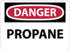 AccuformNMC "Danger - Propane", 10" Long x 14" Wide, Aluminum Safety Sign Rectangle, 0.04" Thick, Use for Hazardous Materials D603AB - 02158863