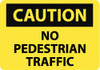 AccuformNMC "Caution - No Pedestrian Traffic", 10" Long x 14" Wide, Rigid Plastic Safety Sign Rectangle, 0.05" Thick, Use for Accident Prevention C563RB - 03941481