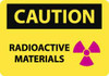 AccuformNMC "Caution - Radioactive Materials", 10" Long x 14" Wide, Rigid Plastic Safety Sign Rectangle, 0.05" Thick, Use for Accident Prevention C592RB - 03941770