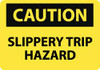 AccuformNMC "Caution - Slippery - Trip Hazard", 10" Long x 14" Wide, Rigid Plastic Safety Sign Rectangle, 0.05" Thick, Use for Accident Prevention C605RB - 03941903