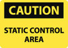 AccuformNMC "Caution - Static Control Area", 10" Long x 14" Wide, Rigid Plastic Safety Sign Rectangle, 0.05" Thick, Use for Security & Admittance C611RB - 03941960